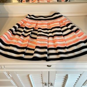 Pink, White, and Black striped skirt Kids size L